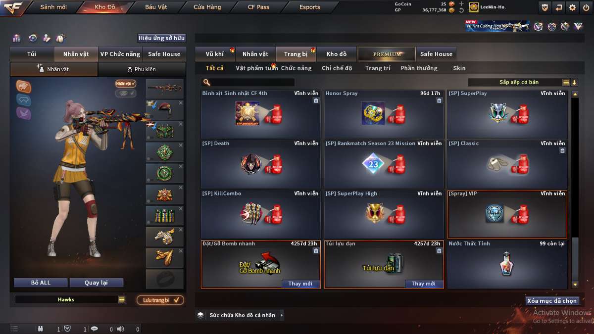 shop acc cf uy tin gia re
